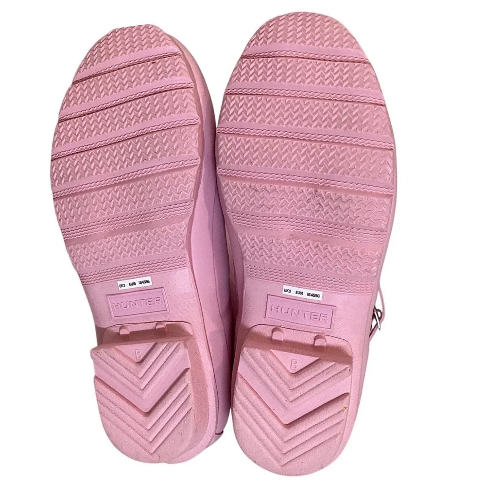Hunter Original Kids Tall Rain Boots Pink Matte Waterproof Rubber Girls US 4